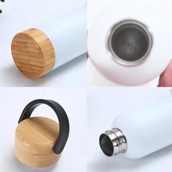 Insulated Water Bottle Bamboo Lid - Insulated Water Bottle Bamboo Lid - Image 1 of 1