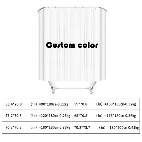 Custom Shower Curtain with Plastic Hook - Custom Shower Curtain with Plastic Hook - Image 1 of 3