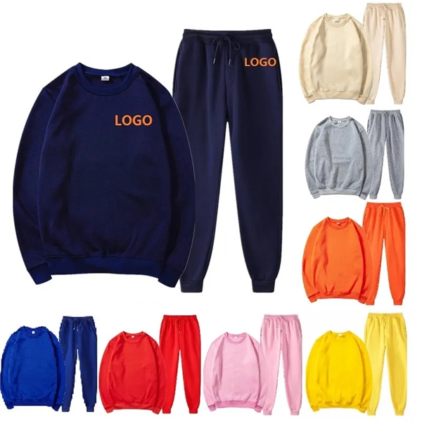 Fleece Hoodie Set Round Collar Fall Winter - Fleece Hoodie Set Round Collar Fall Winter - Image 0 of 18