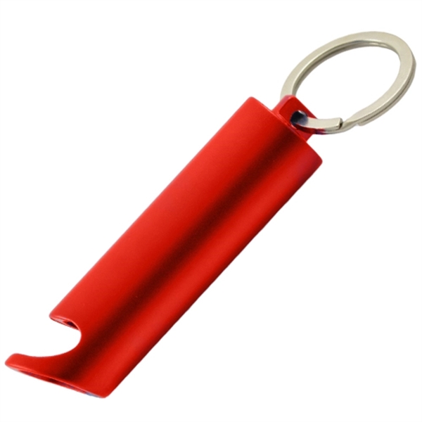 Aluminum Bottle Opener Flashlight Keychain - Aluminum Bottle Opener Flashlight Keychain - Image 1 of 3