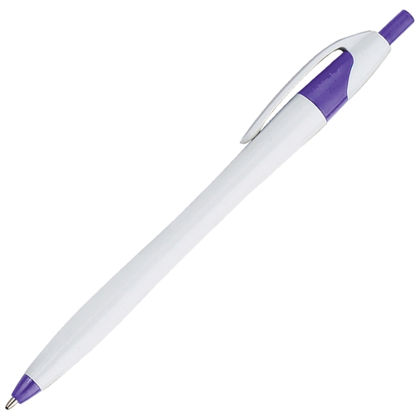 White Barrel European Design Ballpoint Pen - White Barrel European Design Ballpoint Pen - Image 4 of 5