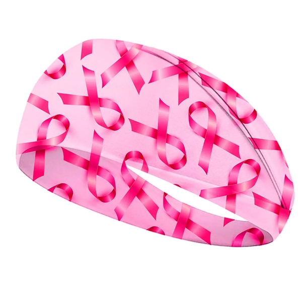 Breast Cancer Awareness Pink Headband Ribbon - Breast Cancer Awareness Pink Headband Ribbon - Image 1 of 2