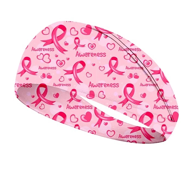 Breast Cancer Awareness Pink Headband Ribbon - Breast Cancer Awareness Pink Headband Ribbon - Image 2 of 2