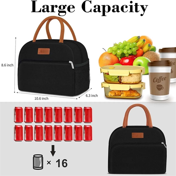 Large Capacity Reusable Insulated Cooler Lunch Tote bag - Large Capacity Reusable Insulated Cooler Lunch Tote bag - Image 1 of 5
