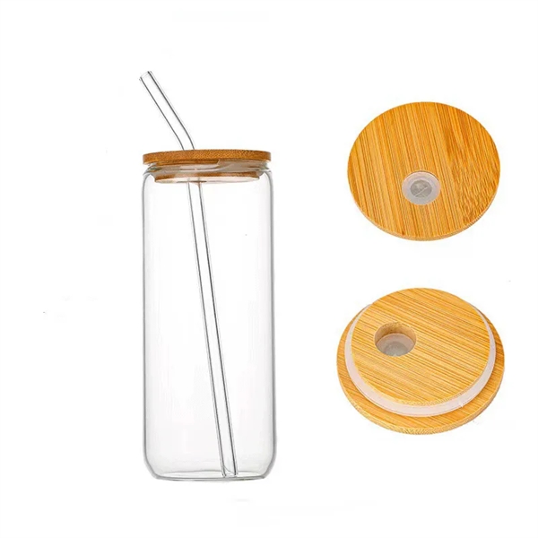 Glass Tumbler with Straw - Glass Tumbler with Straw - Image 4 of 4