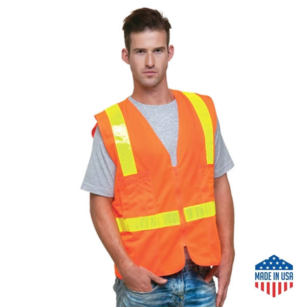 Hi Vis USA Made ANSI Class 2 Reflective Safety Pocket Vest - Hi Vis USA Made ANSI Class 2 Reflective Safety Pocket Vest - Image 0 of 0
