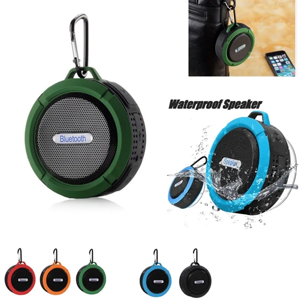 Waterproof Bluetooth Shower Wireless Speaker with Clip - Waterproof Bluetooth Shower Wireless Speaker with Clip - Image 0 of 5