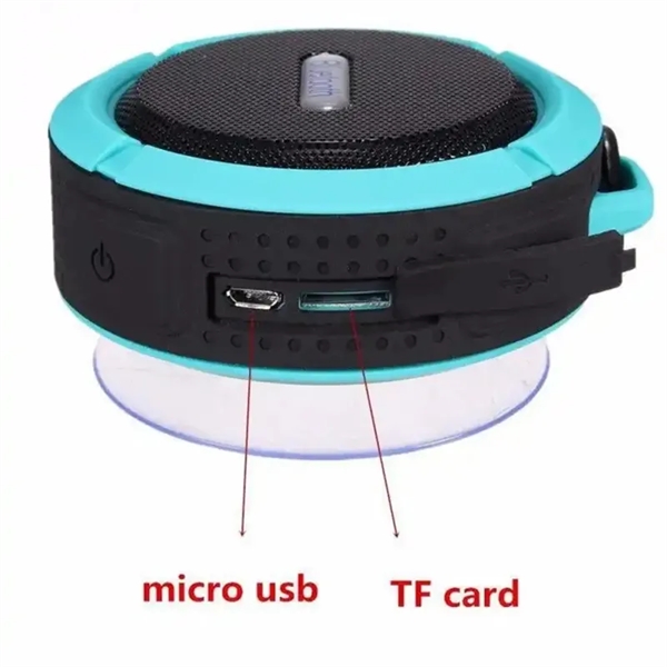 Waterproof Bluetooth Shower Wireless Speaker with Clip - Waterproof Bluetooth Shower Wireless Speaker with Clip - Image 1 of 5