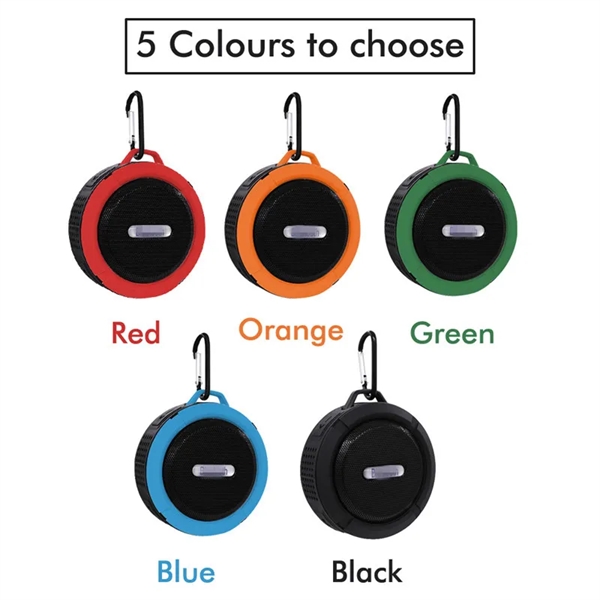 Waterproof Bluetooth Shower Wireless Speaker with Clip - Waterproof Bluetooth Shower Wireless Speaker with Clip - Image 5 of 5