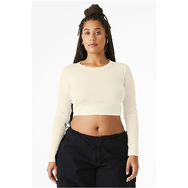 Bella + Canvas Ladies' Micro Ribbed Long Sleeve Baby T-Shirt - Bella + Canvas Ladies' Micro Ribbed Long Sleeve Baby T-Shirt - Image 12 of 39