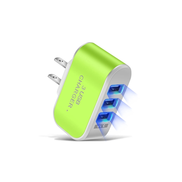 Glow Portable 3 Port USB Charger Cube Plug - Glow Portable 3 Port USB Charger Cube Plug - Image 3 of 4