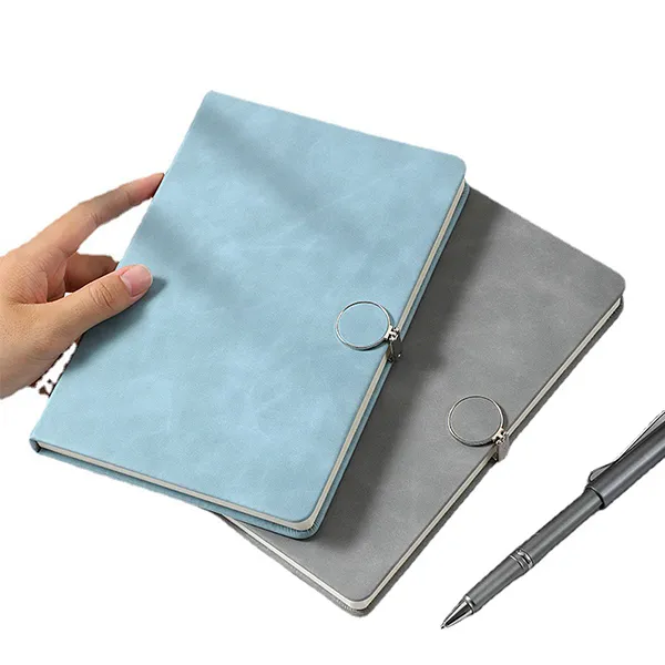 Magnetic Buckle Leather Hardcover Notebook A5 Personal Diary - Magnetic Buckle Leather Hardcover Notebook A5 Personal Diary - Image 1 of 8