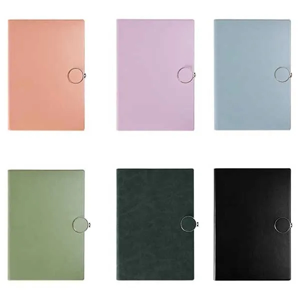 Magnetic Buckle Leather Hardcover Notebook A5 Personal Diary - Magnetic Buckle Leather Hardcover Notebook A5 Personal Diary - Image 2 of 8