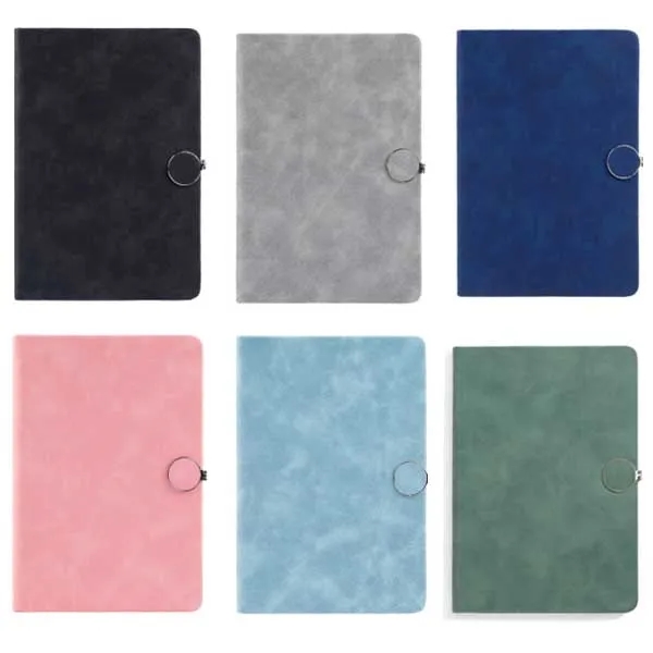Magnetic Buckle Leather Hardcover Notebook A5 Personal Diary - Magnetic Buckle Leather Hardcover Notebook A5 Personal Diary - Image 3 of 8