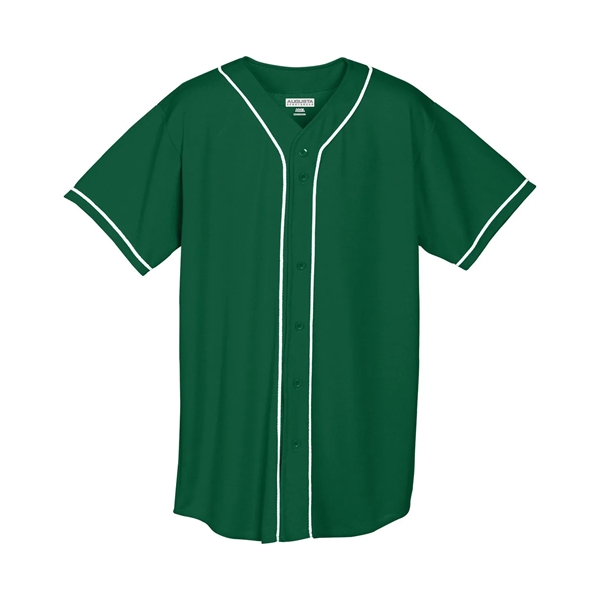 Wicking Mesh Braided Trim Baseball Jersey - Wicking Mesh Braided Trim Baseball Jersey - Image 1 of 6