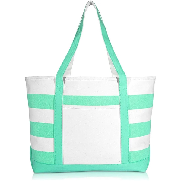 Cotton Canvas Nautical Tote Bag - Cotton Canvas Nautical Tote Bag - Image 4 of 5