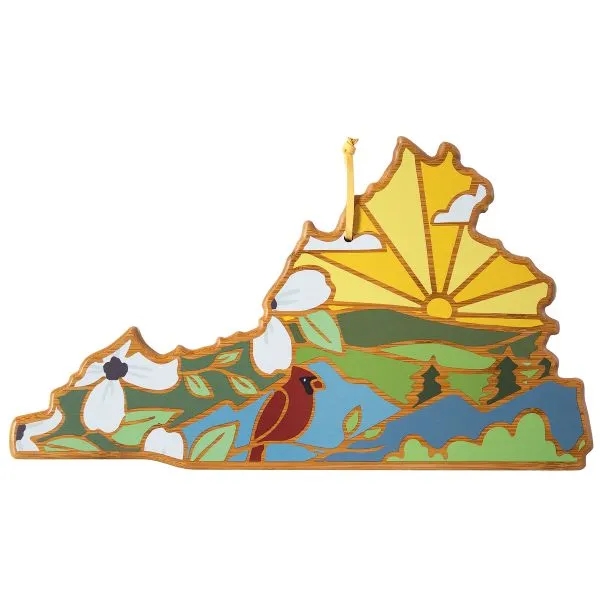 State Shaped Cutting & Serving Board w/Artwork Summer Stokes - State Shaped Cutting & Serving Board w/Artwork Summer Stokes - Image 43 of 45