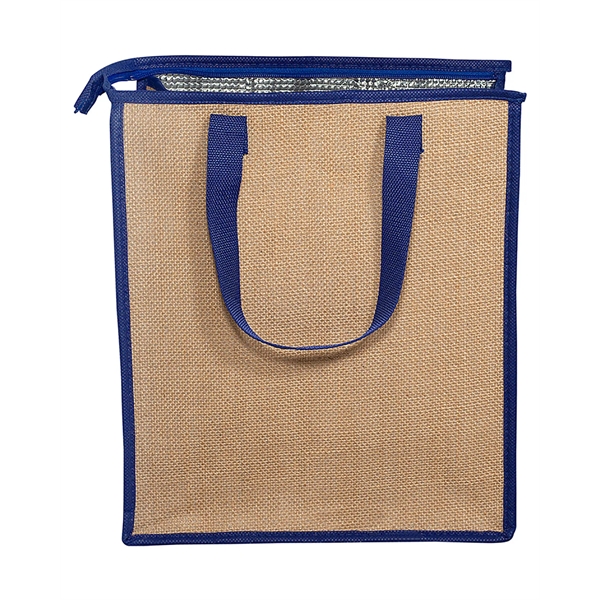 Jute Lunch Cooler Tote Bag - Jute Lunch Cooler Tote Bag - Image 3 of 3