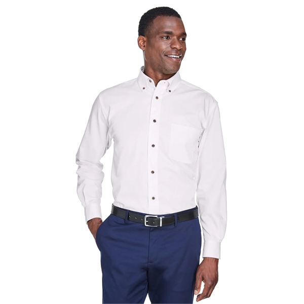 Harriton Men's Easy Blend™ Long-Sleeve Twill Shirt with S... - Harriton Men's Easy Blend™ Long-Sleeve Twill Shirt with S... - Image 60 of 135