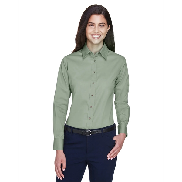 Harriton Ladies' Easy Blend™ Long-Sleeve Twill Shirt with... - Harriton Ladies' Easy Blend™ Long-Sleeve Twill Shirt with... - Image 53 of 146