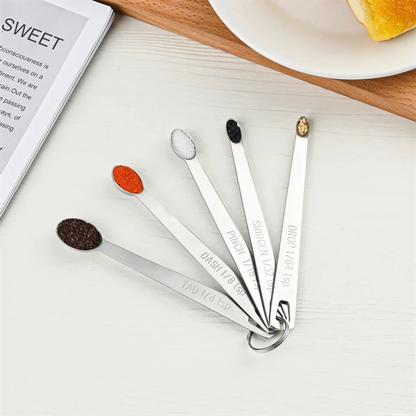 Stainless Steel Kitchen Measuring Cups And Spoons Set - Stainless Steel Kitchen Measuring Cups And Spoons Set - Image 1 of 5