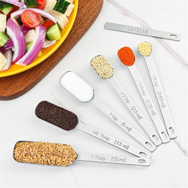 Stainless Steel Kitchen Measuring Cups And Spoons Set - Stainless Steel Kitchen Measuring Cups And Spoons Set - Image 2 of 5