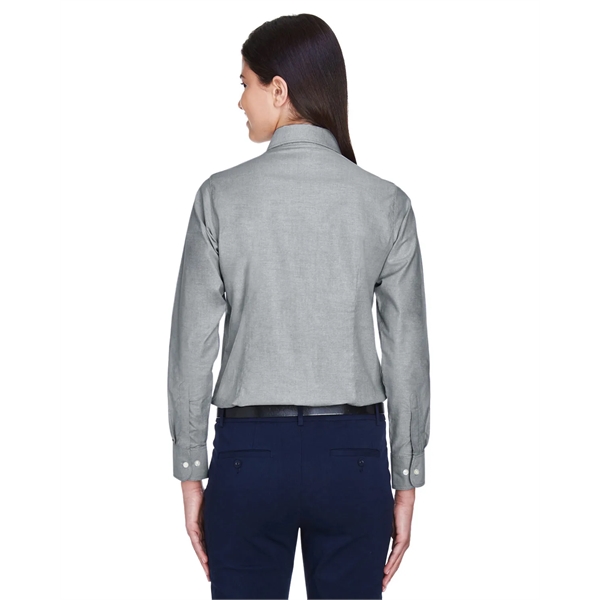 Harriton Ladies' Long-Sleeve Oxford with Stain-Release - Harriton Ladies' Long-Sleeve Oxford with Stain-Release - Image 22 of 34