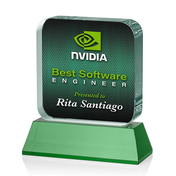 Flamborough VividPrint™ Award on Base - Green