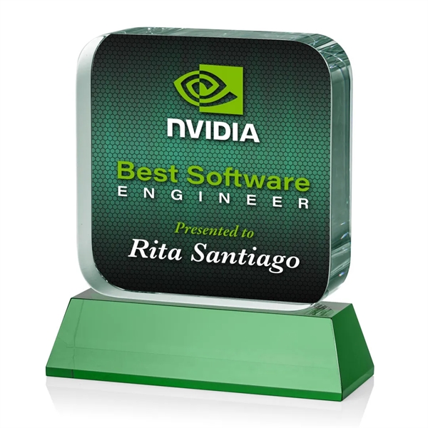 Flamborough VividPrint™ Award on Base - Green
