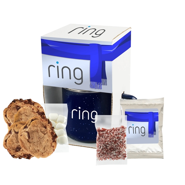 16 Oz Speckled Camp Mug w/Choc. Chip Cookies & Hot Choc. - 16 Oz Speckled Camp Mug w/Choc. Chip Cookies & Hot Choc. - Image 0 of 4