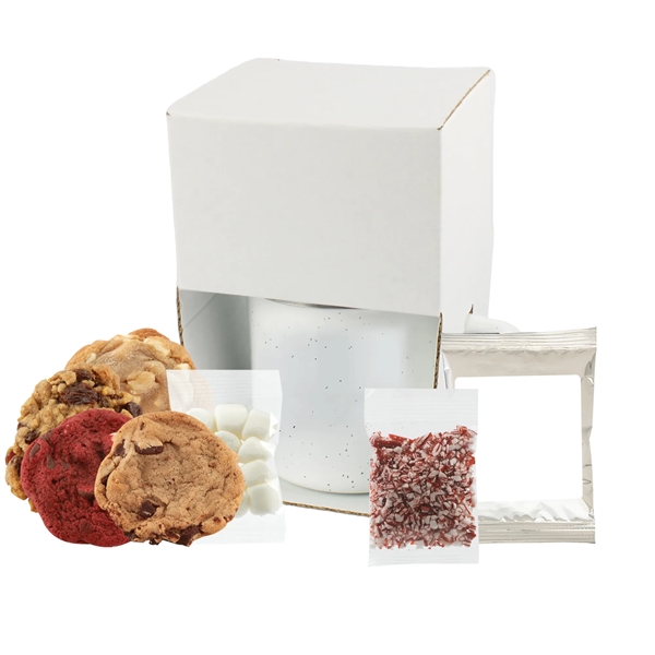 16 Oz Speckled Camp Mug w/Gourmet Cookies & Hot Choc. - 16 Oz Speckled Camp Mug w/Gourmet Cookies & Hot Choc. - Image 1 of 4