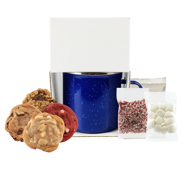 16 Oz Speckled Camp Mug w/Gourmet Cookies & Hot Choc. - 16 Oz Speckled Camp Mug w/Gourmet Cookies & Hot Choc. - Image 2 of 4