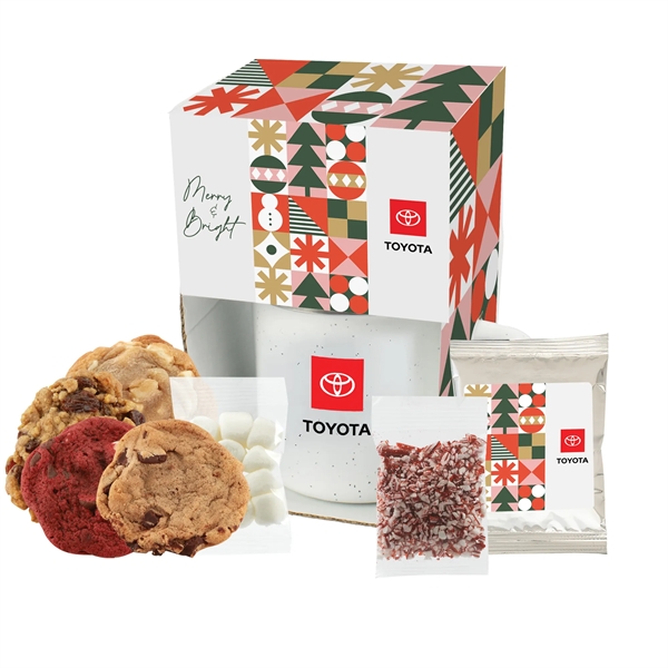 16 Oz Speckled Camp Mug w/Gourmet Cookies & Hot Choc. - 16 Oz Speckled Camp Mug w/Gourmet Cookies & Hot Choc. - Image 0 of 4