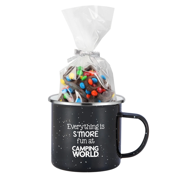 Speckled Camping Mug- 16 oz., Milk Choc Pretzels/Mini M&Ms® - Speckled Camping Mug- 16 oz., Milk Choc Pretzels/Mini M&Ms® - Image 3 of 7
