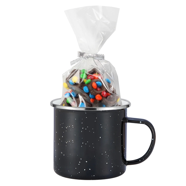 Speckled Camping Mug- 16 oz., Milk Choc Pretzels/Mini M&Ms® - Speckled Camping Mug- 16 oz., Milk Choc Pretzels/Mini M&Ms® - Image 7 of 7