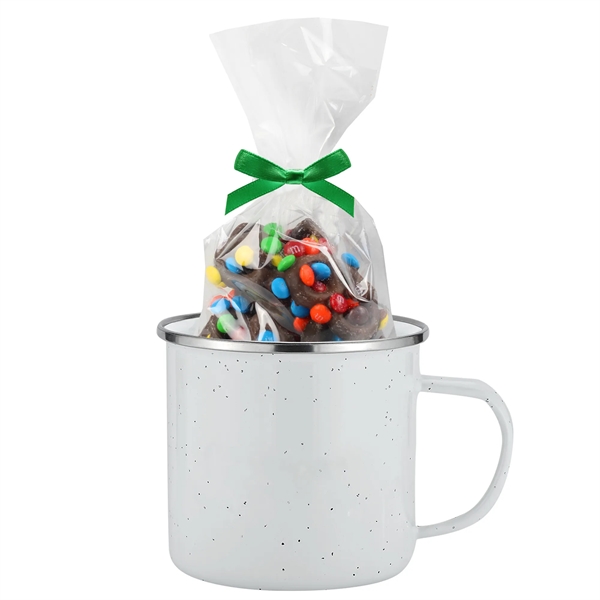 Speckled Camping Mug- 16 oz., Milk Choc Pretzels/Mini M&Ms® - Speckled Camping Mug- 16 oz., Milk Choc Pretzels/Mini M&Ms® - Image 4 of 7