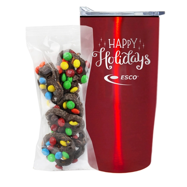 20 oz Straight Tumbler w/liner - Milk Choc. Pretzels/M&Ms® - 20 oz Straight Tumbler w/liner - Milk Choc. Pretzels/M&Ms® - Image 0 of 11