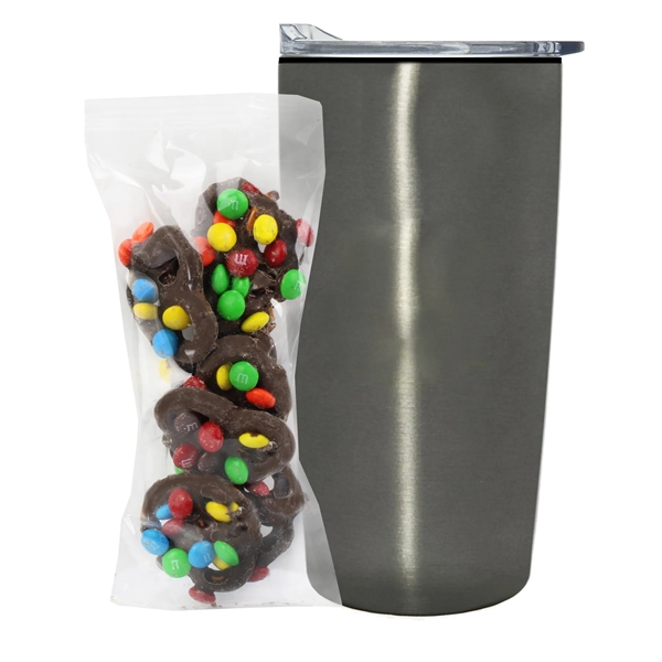 20 oz Straight Tumbler w/liner - Milk Choc. Pretzels/M&Ms® - 20 oz Straight Tumbler w/liner - Milk Choc. Pretzels/M&Ms® - Image 7 of 11
