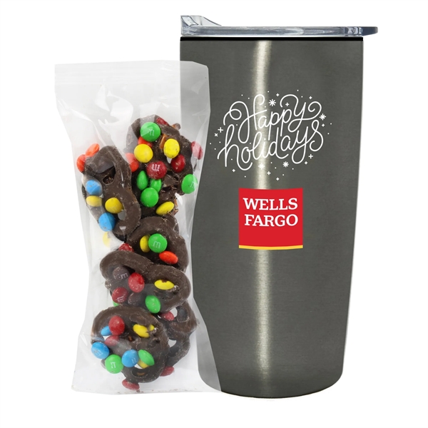 20 oz Straight Tumbler w/liner - Milk Choc. Pretzels/M&Ms® - 20 oz Straight Tumbler w/liner - Milk Choc. Pretzels/M&Ms® - Image 1 of 11