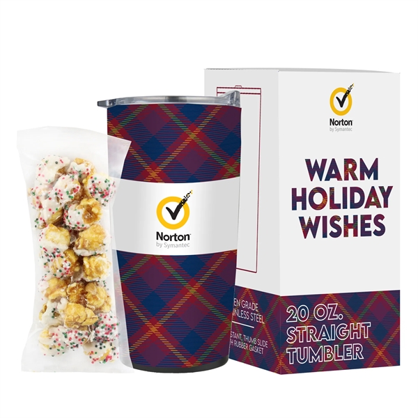 20oz Straight Tumbler Holiday Greetings-Sugar Cookie Popcorn - 20oz Straight Tumbler Holiday Greetings-Sugar Cookie Popcorn - Image 0 of 2