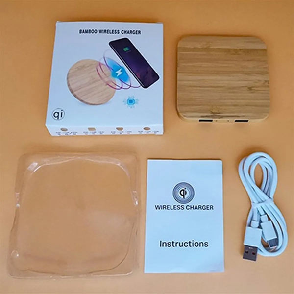 Bamboo Wireless Charging Pad - Bamboo Wireless Charging Pad - Image 1 of 4