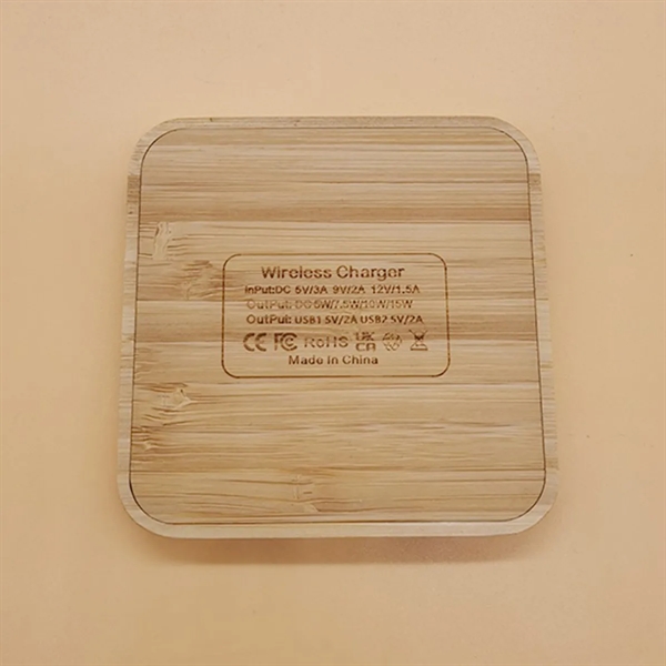 Bamboo Wireless Charging Pad - Bamboo Wireless Charging Pad - Image 3 of 4