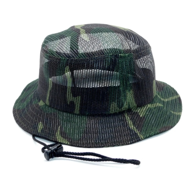 100% USA Made Mesh Camo Bucket Hat - 100% USA Made Mesh Camo Bucket Hat - Image 2 of 2