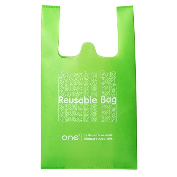 Reusable T-Shirt Non-Woven Tote Bags - Reusable T-Shirt Non-Woven Tote Bags - Image 7 of 8