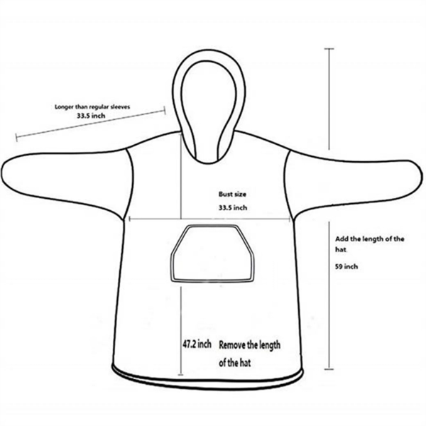 Warm And Cozy Giant Blanket Hoodie - Warm And Cozy Giant Blanket Hoodie - Image 2 of 5