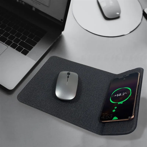 Custom Promotional Durable 15W Wireless Charging Mouse Pad - Custom Promotional Durable 15W Wireless Charging Mouse Pad - Image 1 of 4