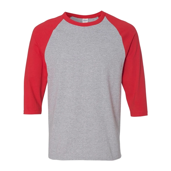 Gildan - Heavy Cotton Raglan Three-Quarter Sleeve T-Shirt - Gildan - Heavy Cotton Raglan Three-Quarter Sleeve T-Shirt - Image 3 of 12