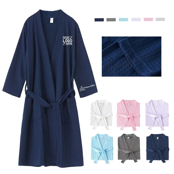 Square Waffle Spa Kimono Robe - Square Waffle Spa Kimono Robe - Image 0 of 4