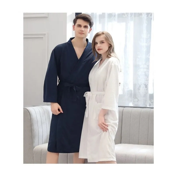 Square Waffle Spa Kimono Robe - Square Waffle Spa Kimono Robe - Image 2 of 4
