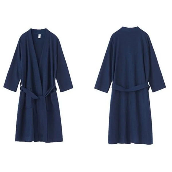 Square Waffle Spa Kimono Robe - Square Waffle Spa Kimono Robe - Image 3 of 4
